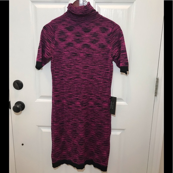The Limited magenta marled turtleneck bodycon dress NWT - Picture 5 of 6